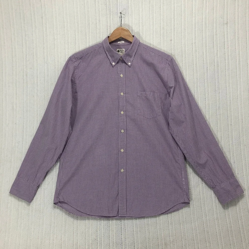 J.Crew Tailored Fit‎ Shirt Gingham Check Button Down Long Sleeve Casual L